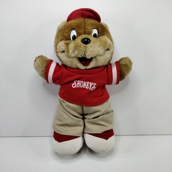 SHONEY’S SHONEY BEAR 2000s Vintage Restaurant Advertisement Teddy Bear Plush 13" - Picture 1 of 12
